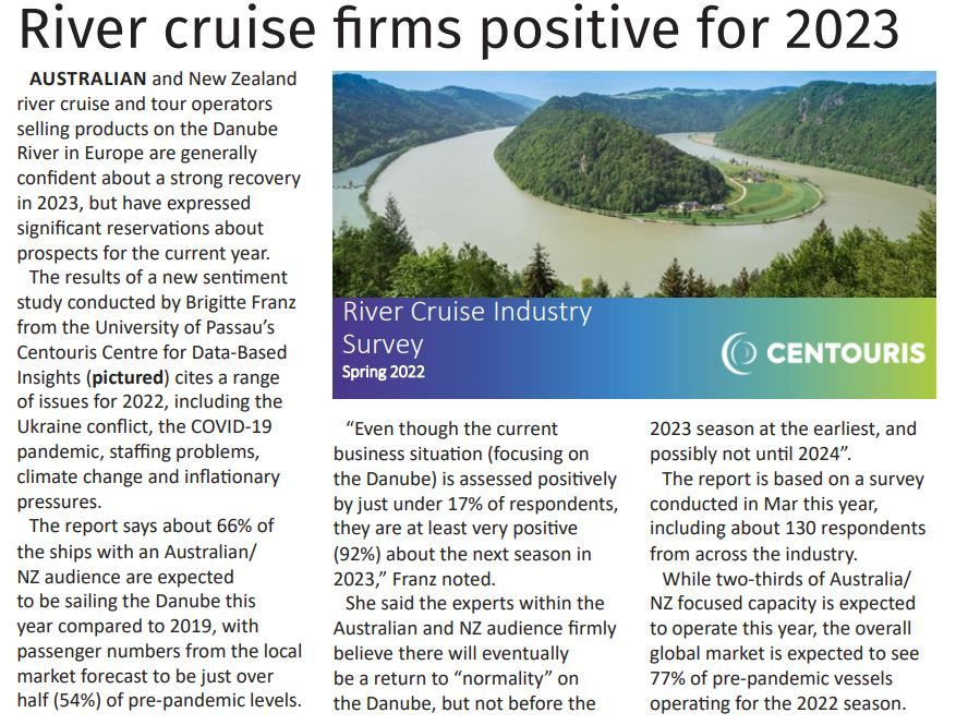 “River cruise firms positive for 2023”